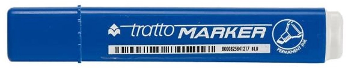 Tratto Marker permanente marker Beitelvormige punt Blauw 12 stuk(s)
