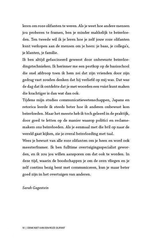 Pagina met tekst over de psychologie van overtuigen en framing.