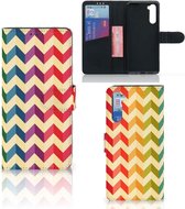 Leuk Telefoonhoesje OnePlus Nord Smartphone Hoesje Zigzag Color