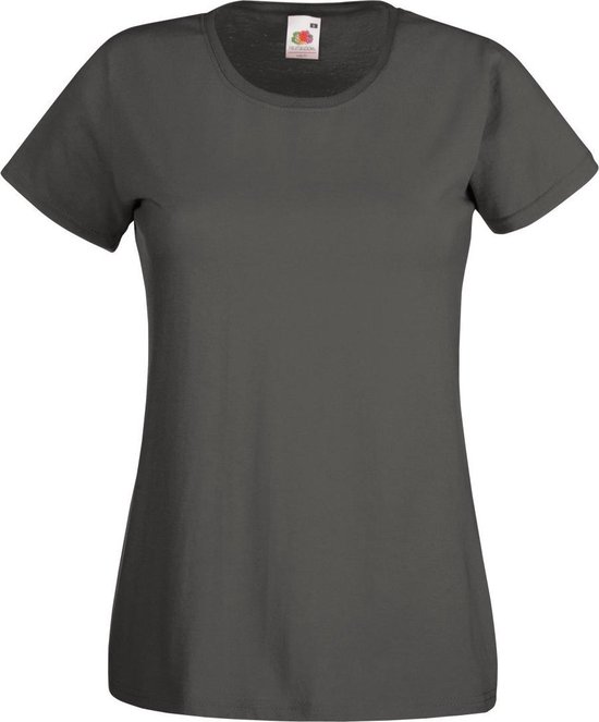 Fruit Of The Loom Dames / Vrouwen Damens-Fit Valueweight T-shirt met korte mouwen (Licht Graphite)