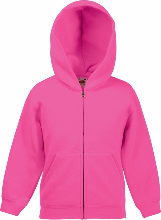 Fruit Of The Loom Kinderen / Kinder Unisex Sweatshirt met capuchon (Fuchsia)