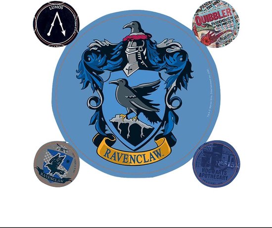 7 Random Stickers Harry Potter Pencil Case Bag Ravenclaw Crest Hogwart School 
