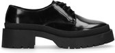 Sacha - Dames - Zwarte veterschoenen met plateauzool - Maat 41