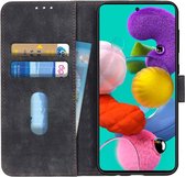 Samsung Galaxy A51 Hoesje Wallet Bookcase Leer Shell Zwart