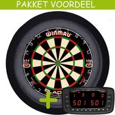 Elektronisch Dart Scorebord VoordeelPakket (Chalkie + ) - Dual Core - Dartbordverlichting Basic (Zwart)