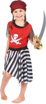 LUCIDA - Doodskop en botten piraat kostuum voor meisjes - M 122/128 (7-9 jaar)