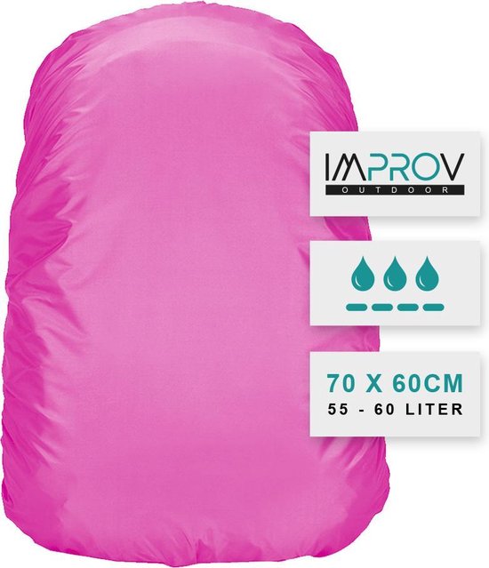 Helder op meer medeklinker Roze Improv Backpack Rain Cover 55l/60l - Regenhoes - Flightbag voor rugzak  - 55 liter... | bol.com