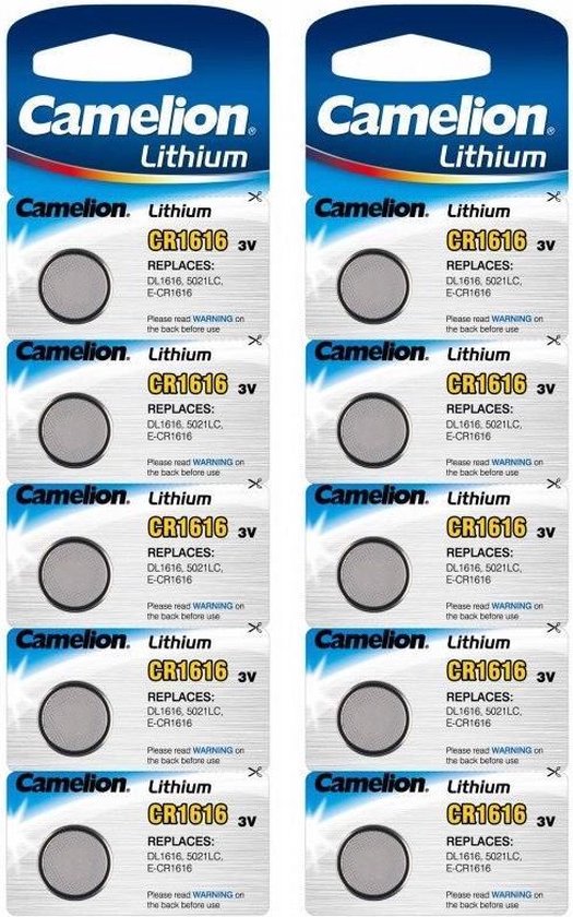 20x Lithium batterijen CR1616 Camelion - Platte 20x stuks | bol.com