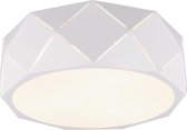 LED Plafondlamp - Plafondverlichting - Trion Zanda - E27 Fitting - 3-lichts - Rond - Mat Wit - Aluminium