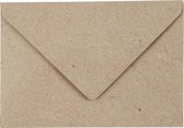 Gerecyclede envelop, afmeting envelop 7,8x11,5 cm, 120 gr, naturel, 50 stuk/ 1 doos