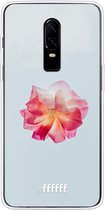 OnePlus 6 Hoesje Transparant TPU Case - Rouge Floweret #ffffff