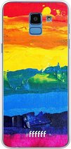 Samsung Galaxy J6 (2018) Hoesje Transparant TPU Case - Rainbow Canvas #ffffff