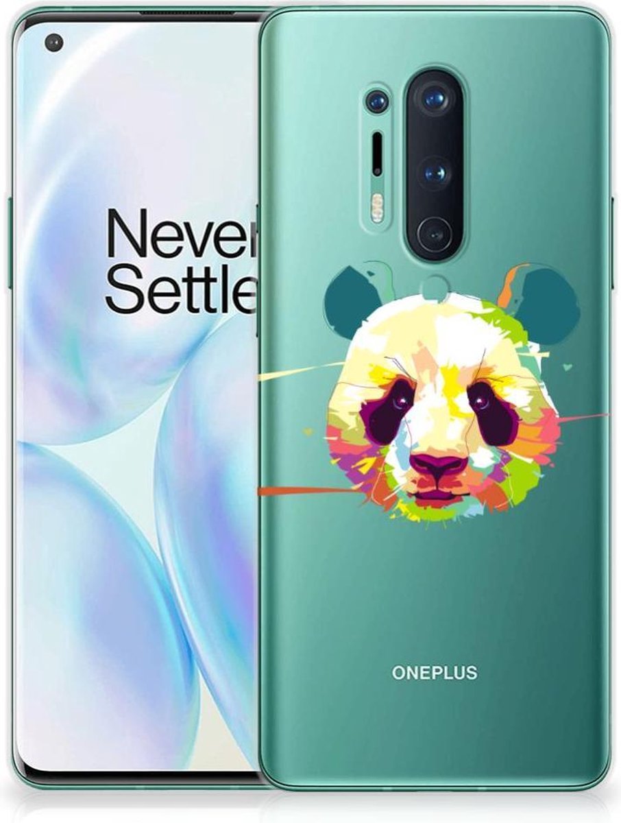 OnePlus 8 Pro Telefoonhoesje met Naam Panda Color