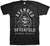 Avenged Sevenfold Heren Tshirt -XL- So Grim Orange County Zwart