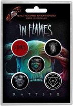 In Flames Badge/button Battles Set van 5 Multicolours