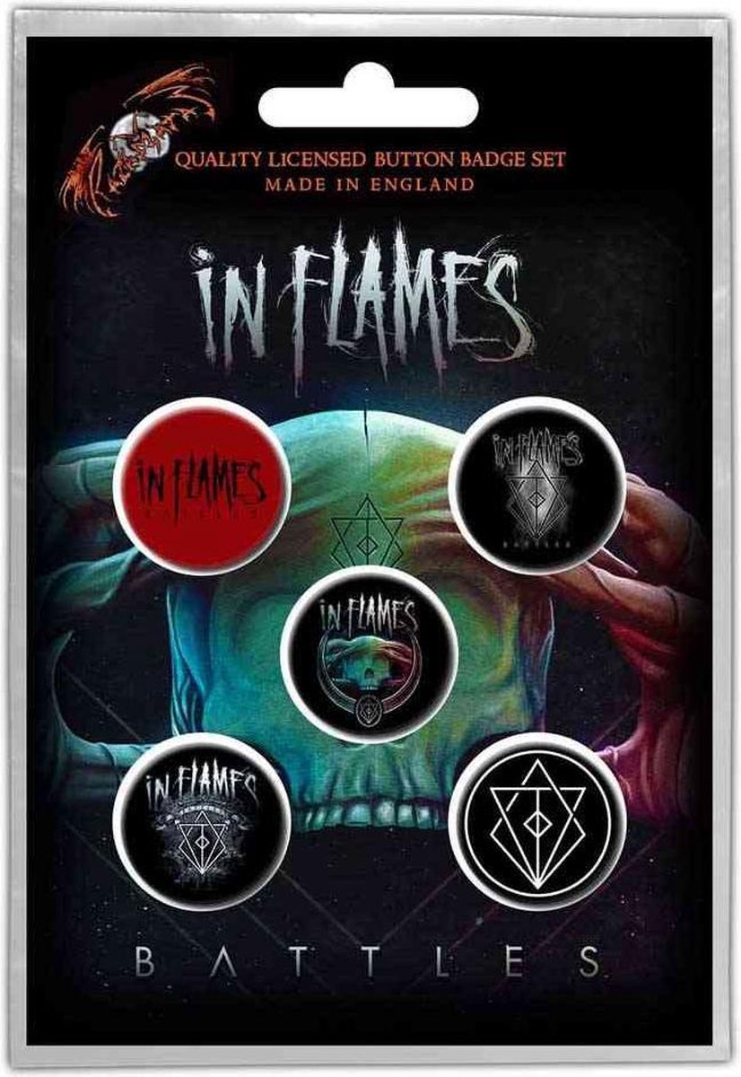 In Flames - Battles Badge/button - Set van 5 - Multicolours