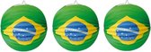 Set van 8x stuks lampionnen Brazilie versiering van 24 cm - brandvertragend - Braziliaanse feestartikelen