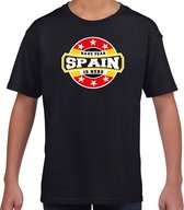 Have fear Spain is here / Spanje supporters t-shirt zwart voor kids XL (158-164)