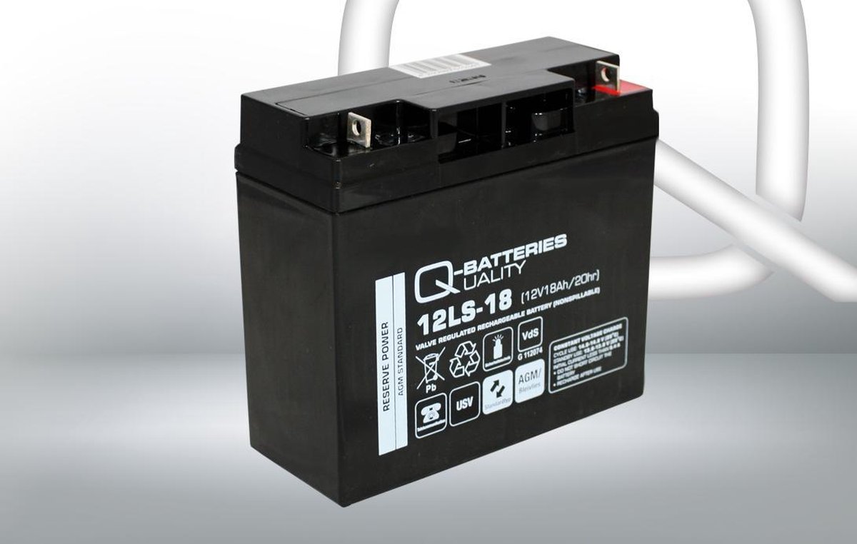 Quality Batteries Q-Batteries 12LS-18 LS 12V 18Ah AGM