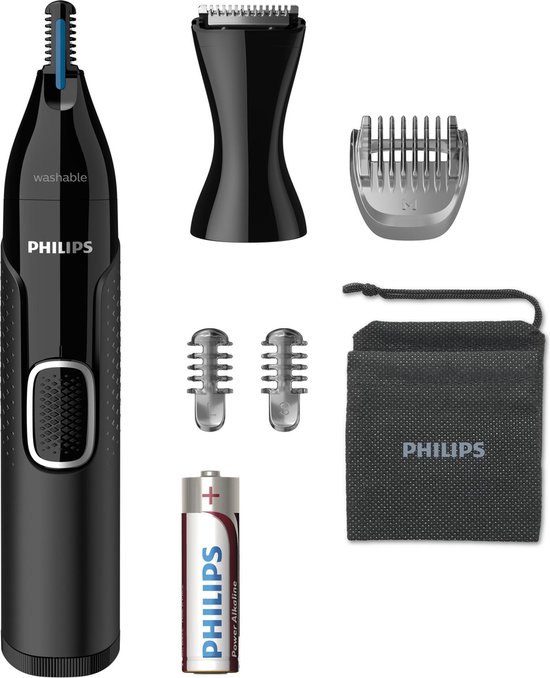 Philips 5000 Serie NT5650/16 - Neus- en oortrimmer - Wenkbrauwtrimmer - Wasbaar - Zwart