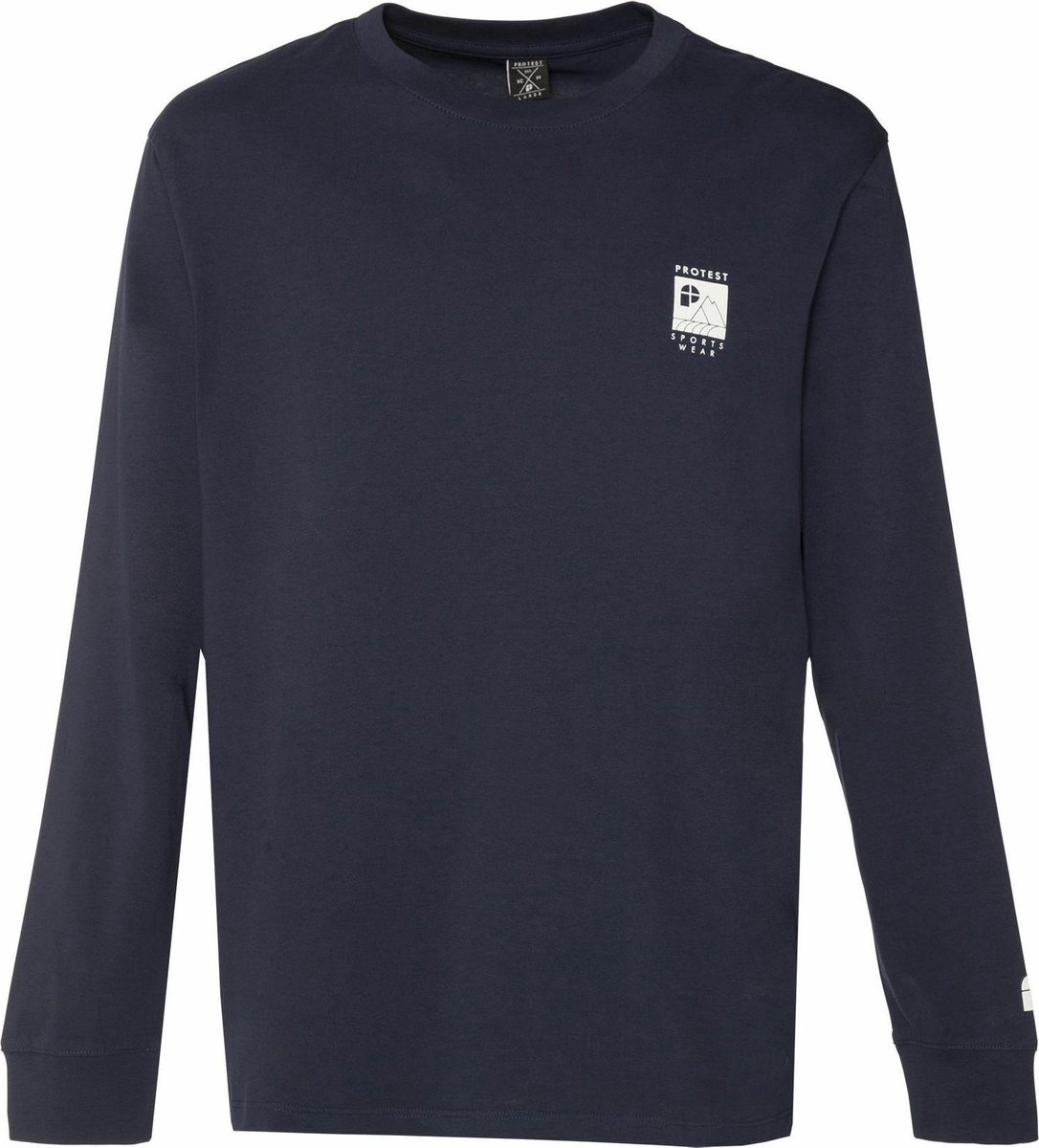 Protest Shelby – T shirt Heren – Lange mouwen – Loose fit – Ground Blauw