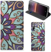 Etui Smartphone Sony Xperia L4 Mobile Bookcase Purple Bloem