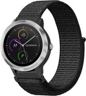 iMoshion Nylon Smartwatch Bandje voor de Garmin Vivoactive 3, Garmin Venu, Garmin Forerunner 245 - Zwart