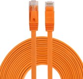8 m CAT6 ultradunne platte Ethernet-netwerk LAN-kabel, patchkabel RJ45 (oranje)