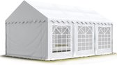 Partytent feesttent 3x6 m tuinpaviljoen -tent ca. 500 g/m² PVC zeil in wit waterdicht