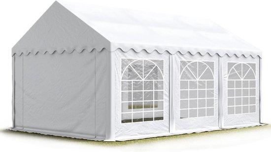 Trojaanse paard mesh noorden Partytent feesttent 3x6 m tuinpaviljoen -tent 500 g/m² PVC zeil in wit  waterdicht | bol.com