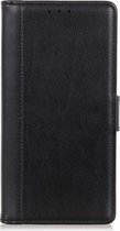 Shop4 - Oppo A72 Hoesje - Wallet Case Grain Zwart