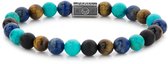 Rebel & Rose Silverbead Mix Turquoise 925 - 8mm RR-8S006-S-17.5 cm