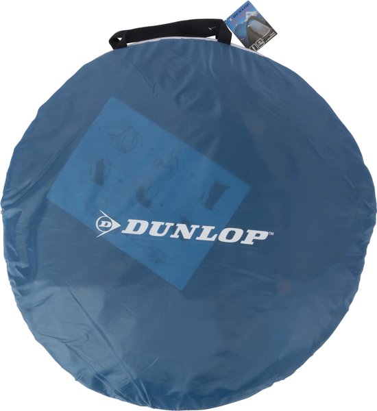 Dunlop Pop Up Tent 220 X 120 X 90 Cm - Grijs/ Blauw - 1 Persoons - Dunlop