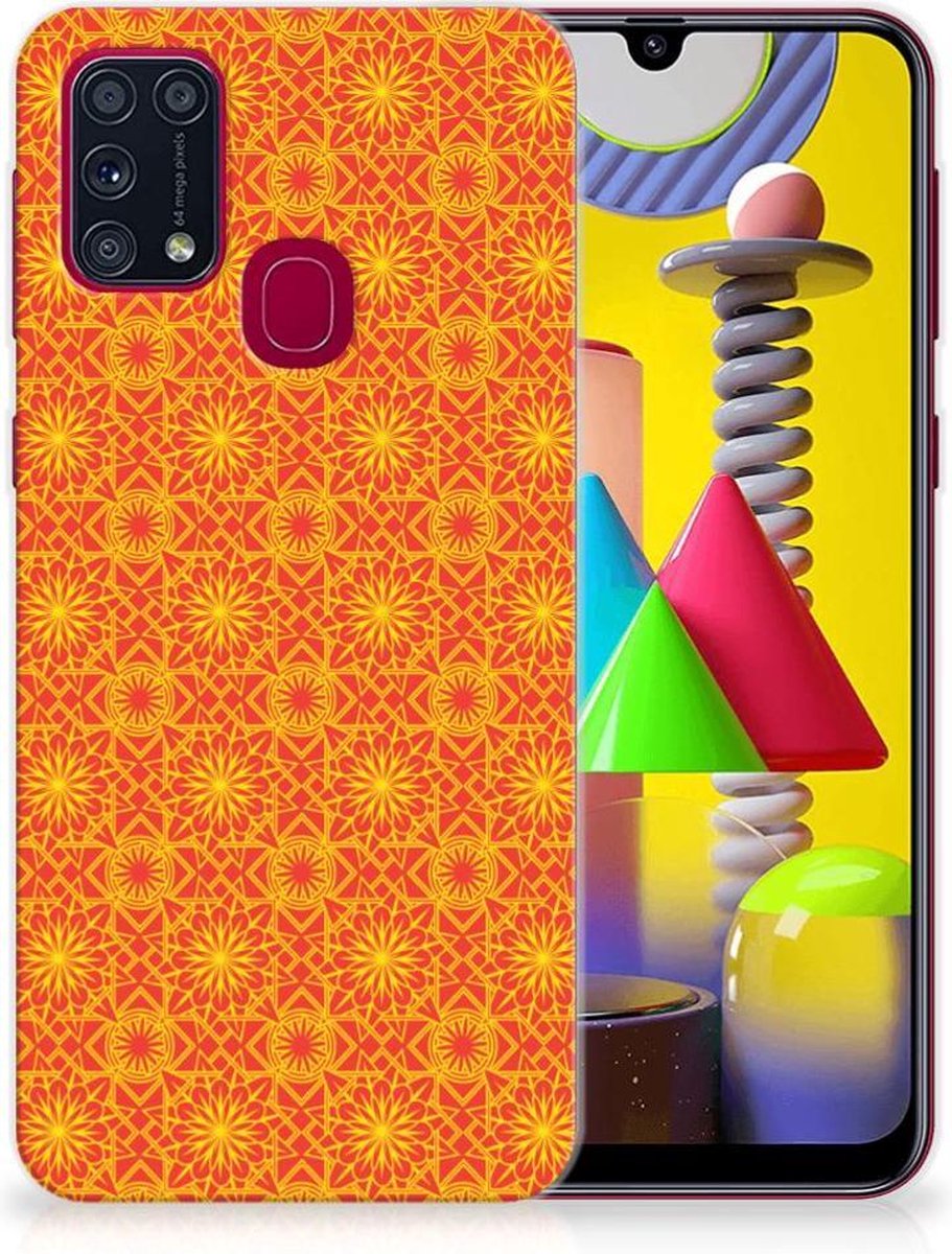 Samsung Galaxy M31 TPU bumper Batik Oranje
