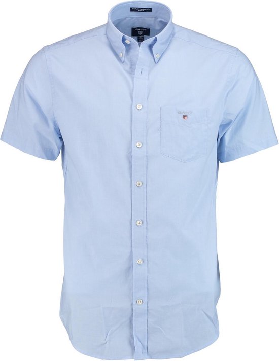 Gant - Shirt Boradcloth Blauw - Heren - Maat L - Regular-fit