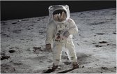 Buzz Aldrin walks on the moon (maanlanding) - Foto op Forex - 45 x 30 cm