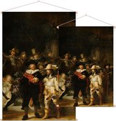 De Nachtwacht, Rembrandt van Rijn - Foto op Textielposter - 40 x 60 cm
