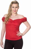 Dancing Days Off shoulder top -L- WINNIE Rood