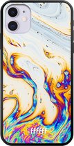 iPhone 11 Hoesje TPU Case - Bubble Texture #ffffff