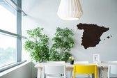 HOUTEN WANDDECORATIE / WOODEN WALL DECORATION - MUURDECORATIE / WALL ART - LANDKAART SPANJE / COUNTRY MAP SPAIN - 39 x 29cm - ZWART / BLACK - WANDFIGUUR ESPANA / ESPAÑA - ECHT HOUT