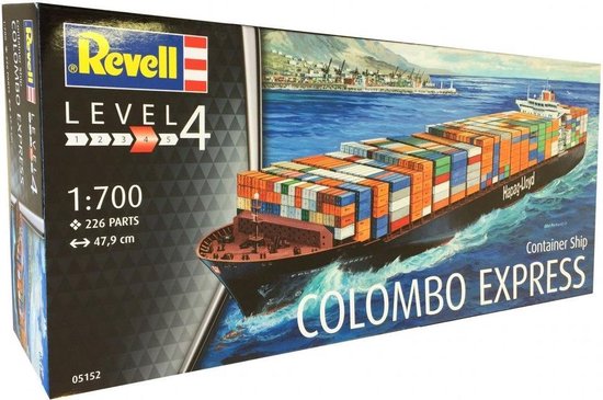 1:700 Revell 05152 Container Ship COLOMBO EXPRESS Plastic Modelbouwpakket |  bol