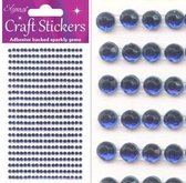 Oaktree - Stickers Diamantjes Donker Blauw (per vel) 3mm