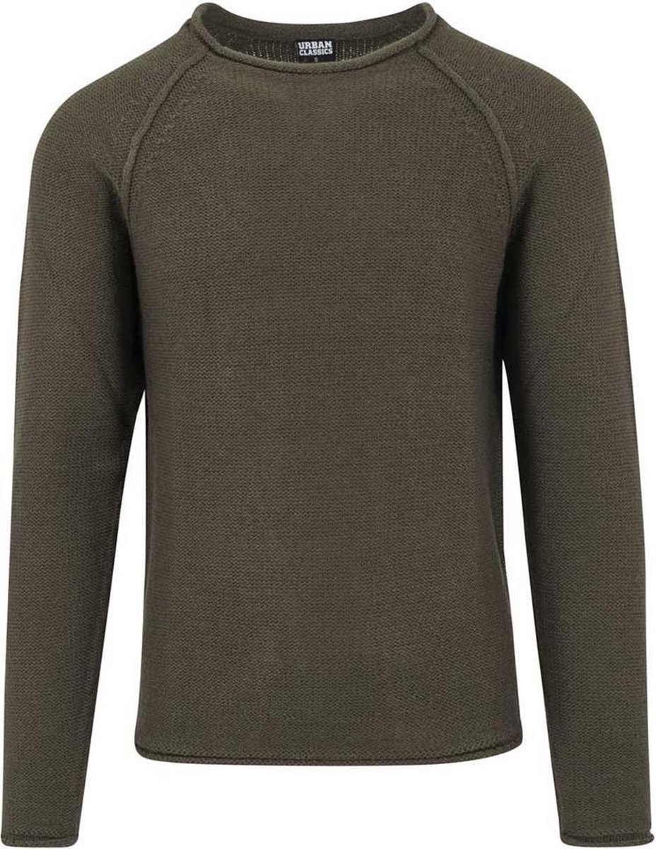 Urban Classics Raglan Wideneck Sweater/trui S Groen