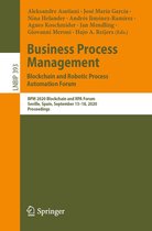 Lecture Notes in Business Information Processing 393 - Business Process Management: Blockchain and Robotic Process Automation Forum