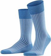 FALKE Oxford Stripe herensokken - blauw (linen) - Maat: 45-46