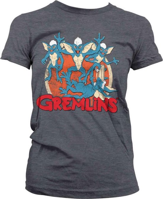 Gremlins Dames Tshirt -S- Group Grijs