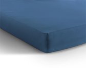 Comfortabele Jersey Tweepersoons Hoeslaken Blauw | 140x200 | Zacht En Dichtgebreid | Rondom Elastiek