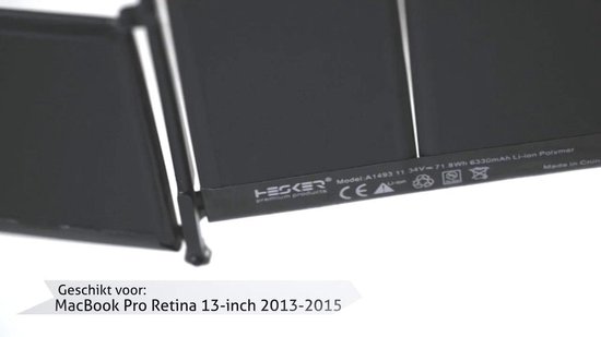 A1493 / A1582 accu MacBook Pro 13" | Hesker batterij MacBook Pro 13-inch  Retina (eind... | bol.com