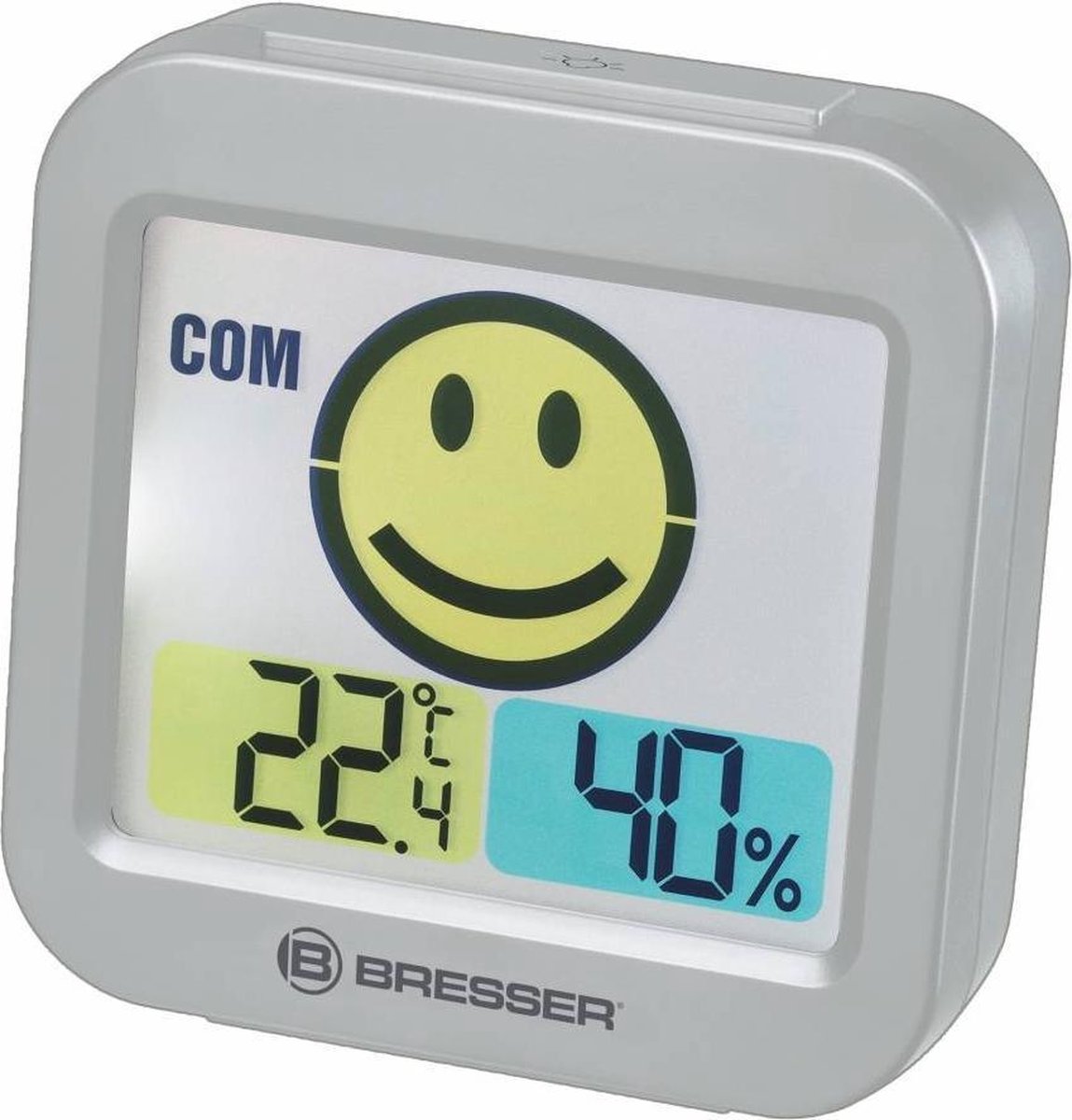 Bresser Temeo Smile Thermomètre hygromètre avec indicateur de température ambiante pour prévenir les moisissures Blanc 