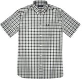 Fred Perry - Small Check Shirt - Overhemd Korte Mouw - L - Groen